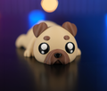 Cute Sand & Mocha Flexi Dog collectible