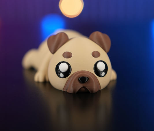 Cute Sand & Mocha Articulated Dog collectible