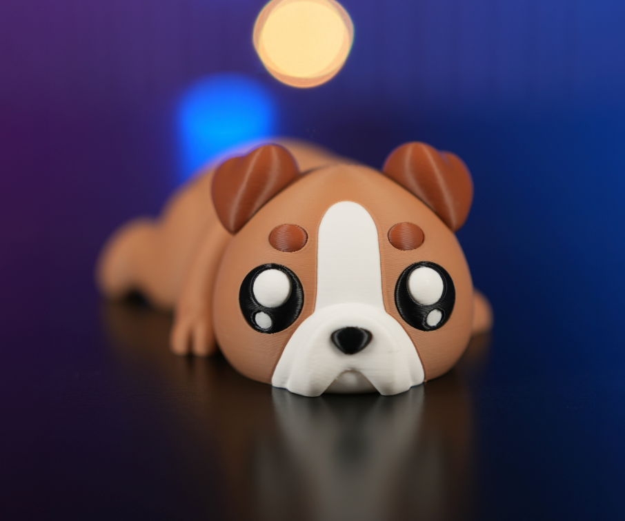 Cute Cocoa and Cream Flexi Dog collectible