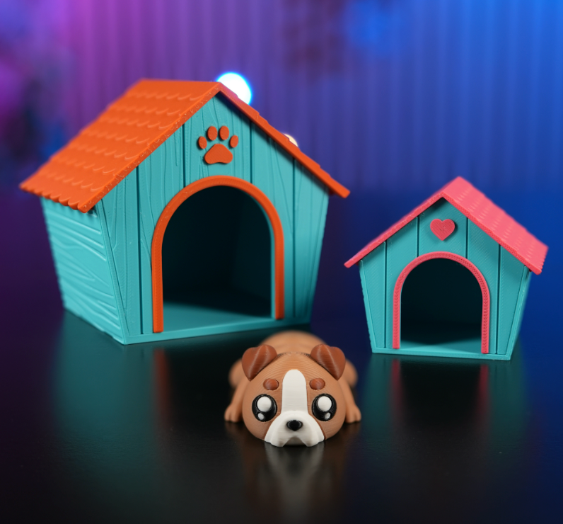 Cute Cocoa and Cream Flexi Dog collectible